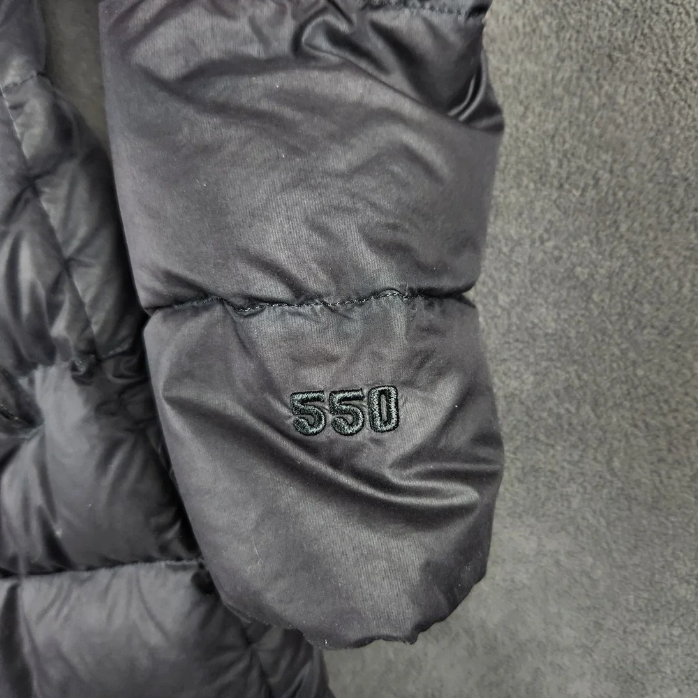 The North Face Paulette Long‎ Puffer Coat Womens XS Black 550 Down Fill Zip Up